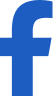 Blue Facebook logo with white background.
